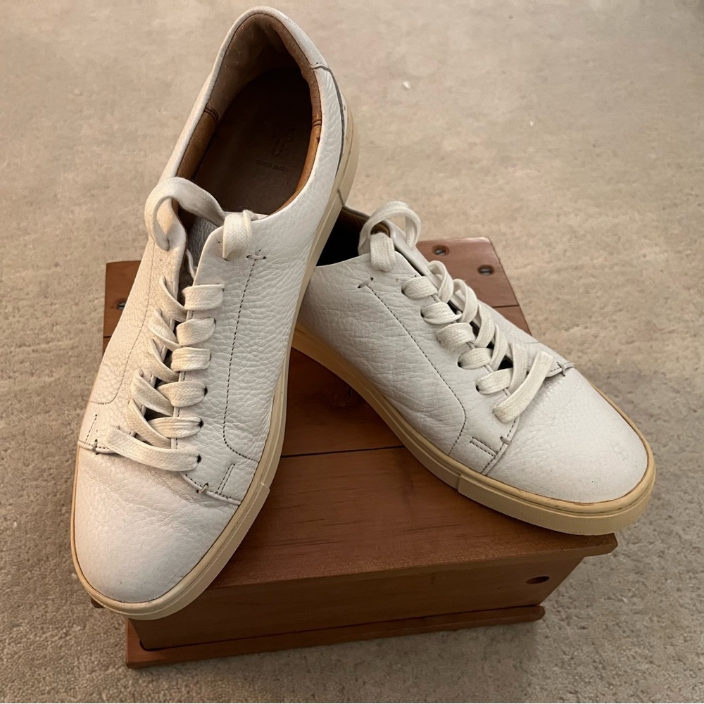 Frye Women’s White Leather Sneakers